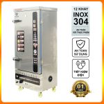 Tủ hấp bánh bao điện gas 12 khay