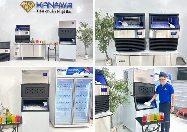 Ảnh thực tế máy làm đá viên Kanawa