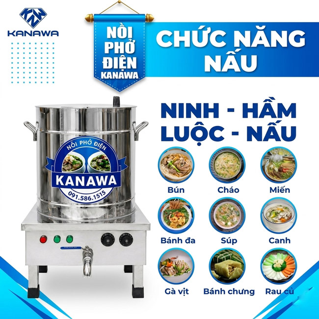 công dụng nồi phở 40l