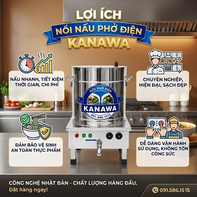 lợi ích nồi nấu phở 70l
