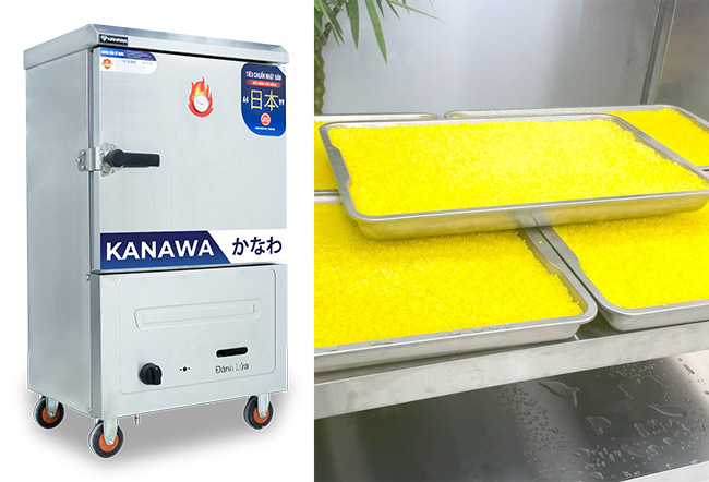 Thành phẩm tủ cơm 6 khay điện gas