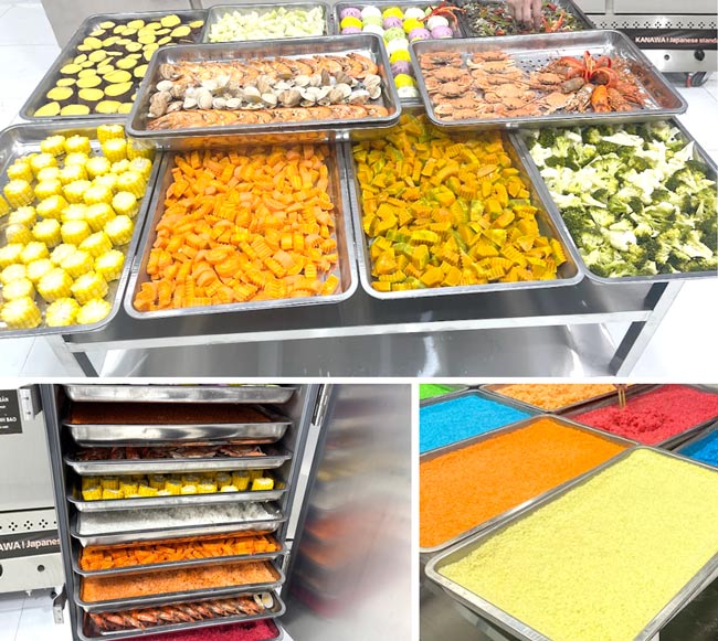 Nấu hấp đa dạng thực phẩm