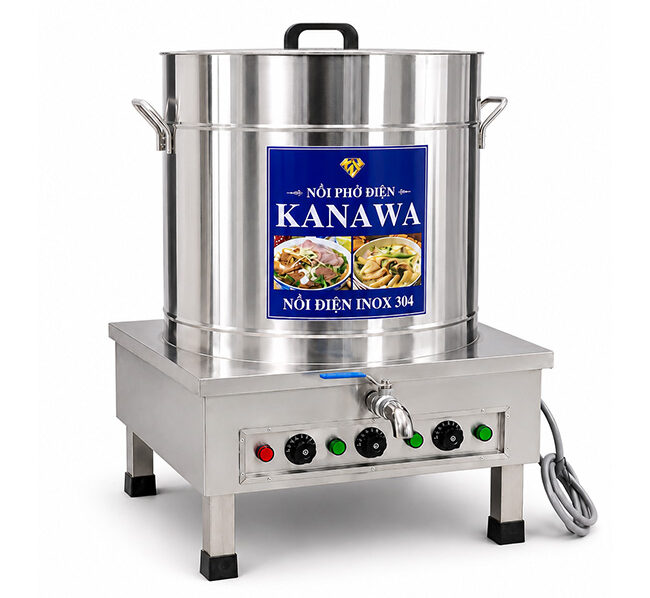 Nồi nấu phở điện 150L an to&agrave;n sử dụng