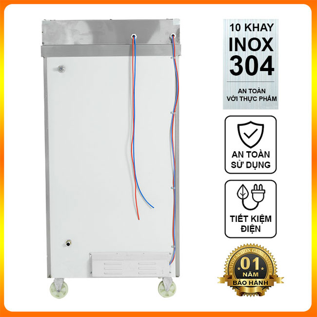 Tủ hấp cơm 10 khay điện có điều khiển