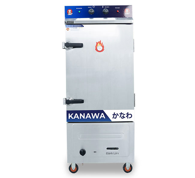 Tủ cơm công nghiệp 10 khay dùng điện kết hợp với gas