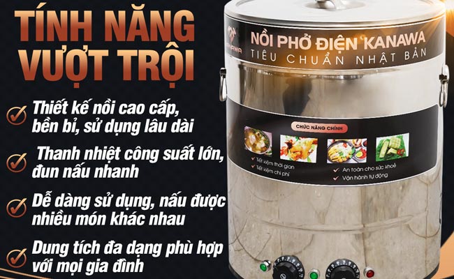 nồi nấu phở 2 ngăn điện