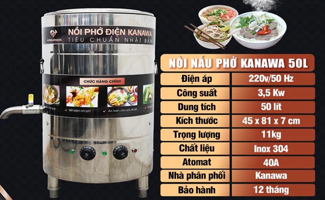 Nồi nấu phở 50 lít