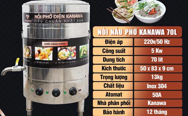 nồi nấu phở 70l điện