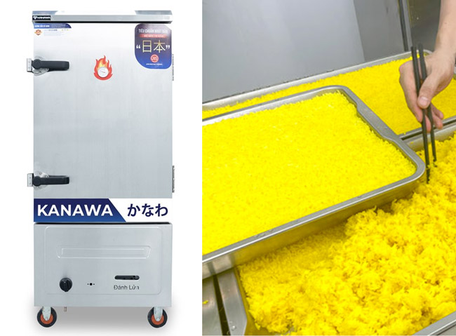 Tủ cơm 10 khay điện gas tiện ích