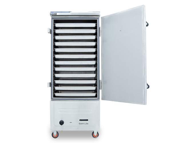 Tủ nấu cơm 12 khay điện gas