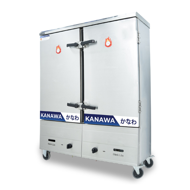 Tủ hấp công nghiệp 24 khay điện gas không điều khiển TC24DG-VN