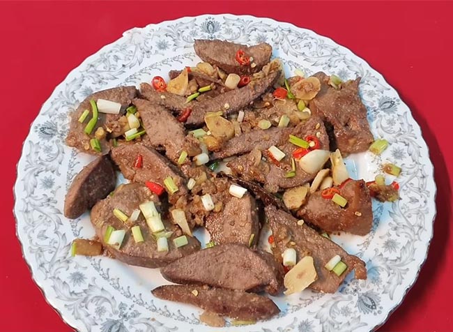Xào gan heo
