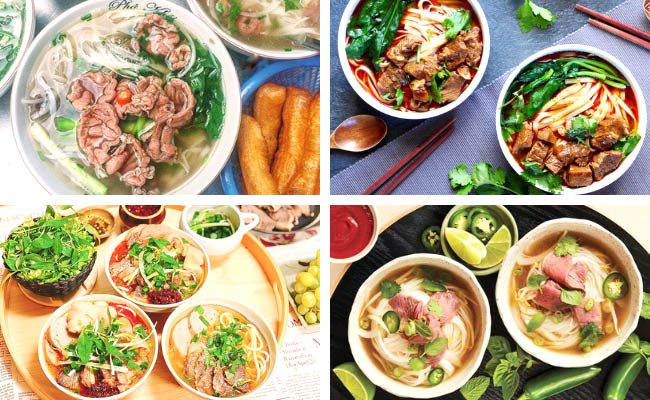 Các loại phở bò