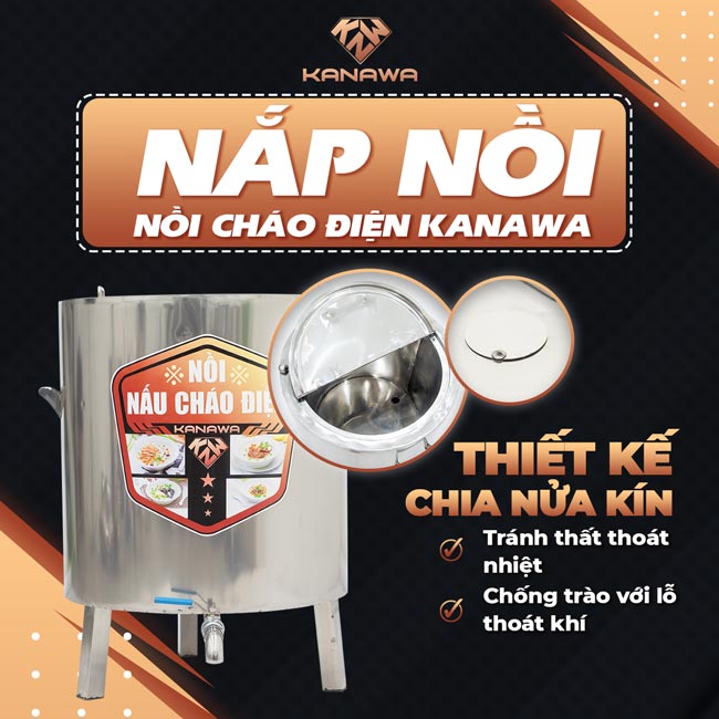 nắp nồi cháo điện 