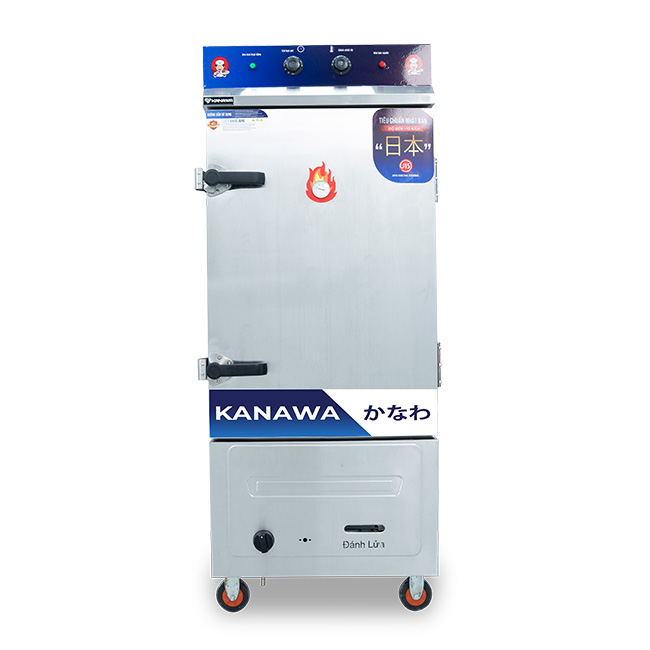 Tủ hấp cơm 10 khay điện gas có điều khiển