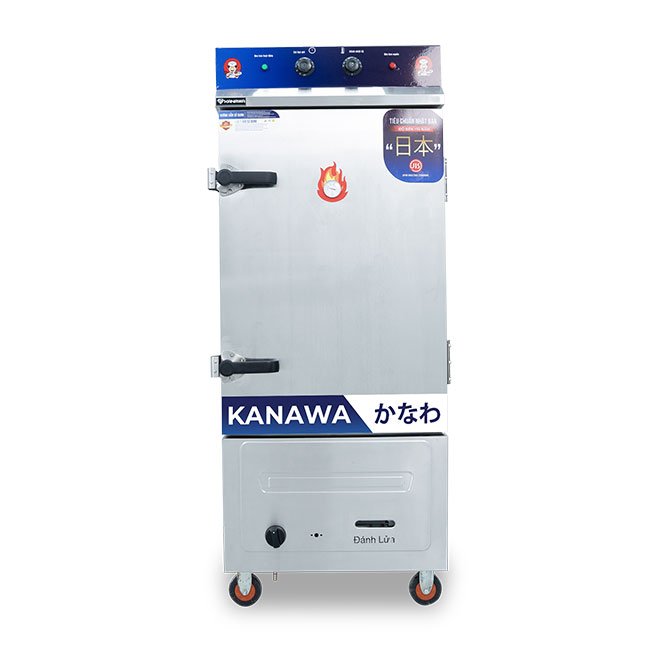 Tủ hấp cơm 10 khay điện gas có điều khiển