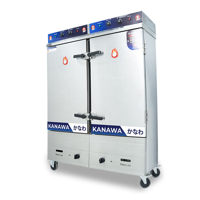 Tủ cơm công nghiệp 24 khay điện gas có điều khiển