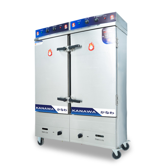 Tủ cơm công nghiệp 24 khay điện gas có điều khiển