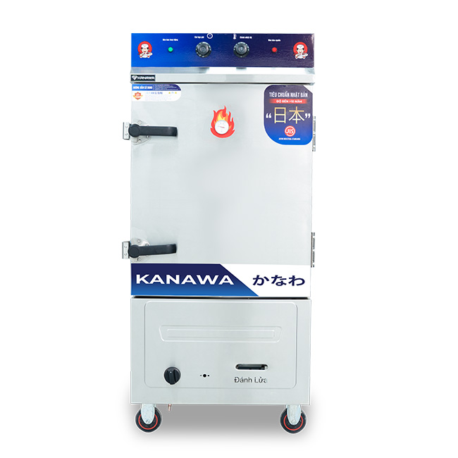 Tủ nấu cơm công nghiệp 8 khay điện gas có điều khiển