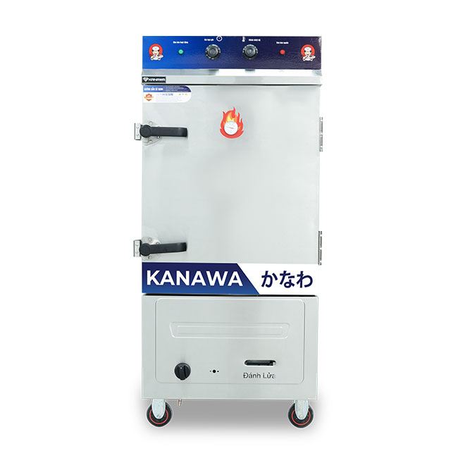 Tủ nấu cơm công nghiệp 8 khay điện gas có điều khiển TC8DGL-VN