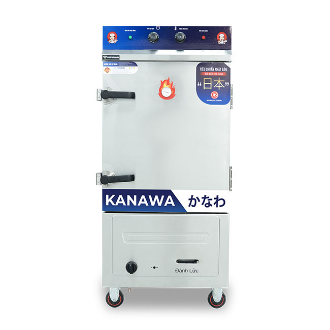 Tủ nấu cơm công nghiệp 8 khay điện gas có điều khiển
