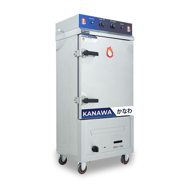Tủ nấu cơm công nghiệp 8 khay điện gas có điều khiển TC8DGL-VN