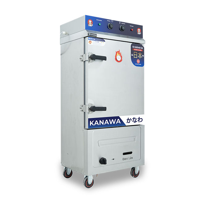 Tủ nấu cơm công nghiệp 8 khay điện gas có điều khiển TC8DGL-VN