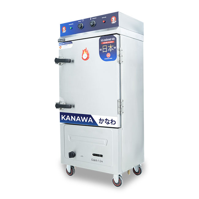 Tủ nấu cơm công nghiệp 8 khay điện gas có điều khiển TC8DGL-VN