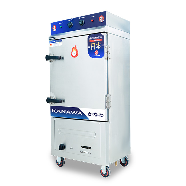 Tủ nấu cơm công nghiệp 8 khay điện gas có điều khiển