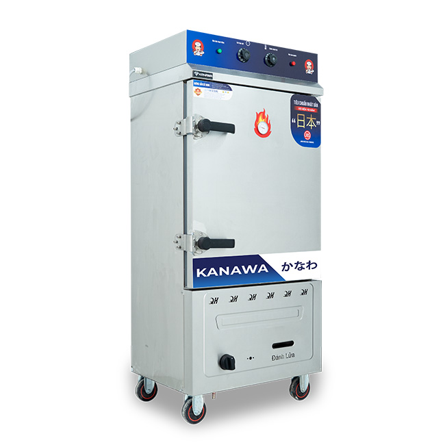 Tủ nấu cơm công nghiệp 8 khay điện gas có điều khiển