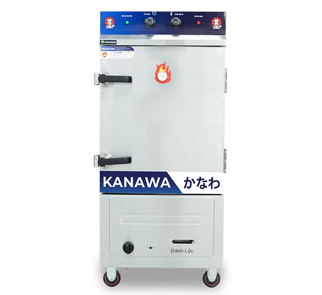 Tủ nấu cơm 8 khay điện gas có điều khiển