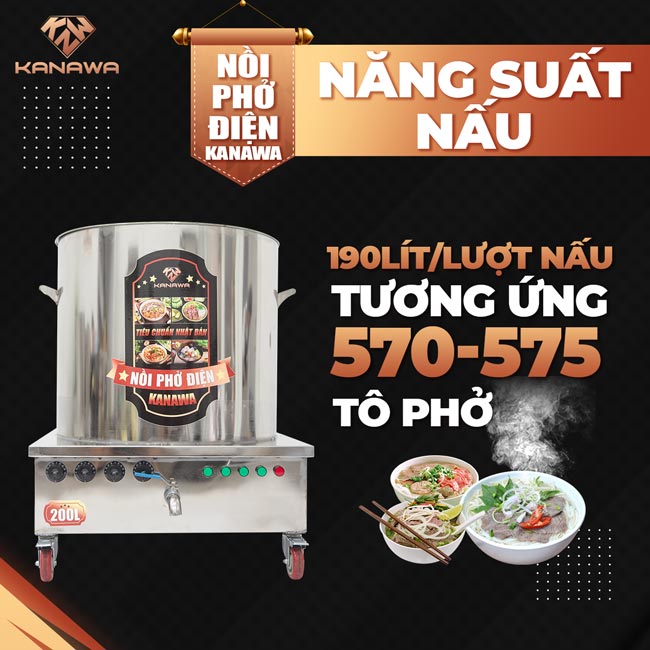 sử dụng nồi phở 200l