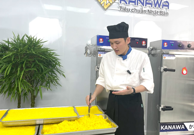 Thành phẩm của tủ cơm 10 khay điện