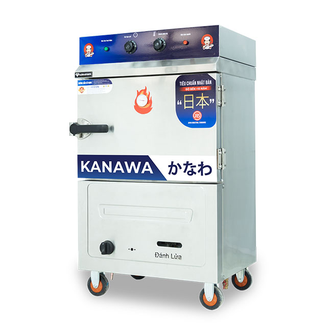 Tủ nấu cơm 4 khay điện gas có điều khiển
