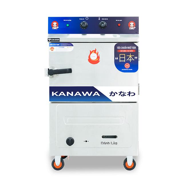 Tủ nấu cơm 4 khay điện gas có điều khiển