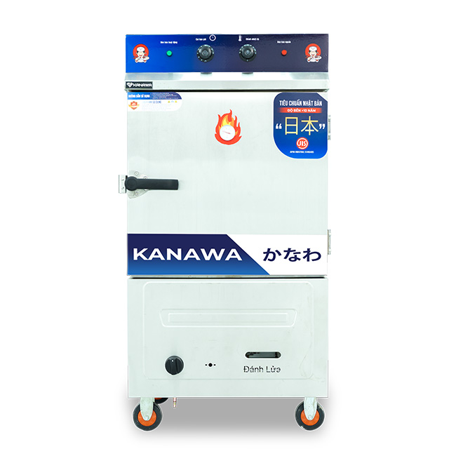 Tủ hấp cơm 6 khay điện gas có điều khiển