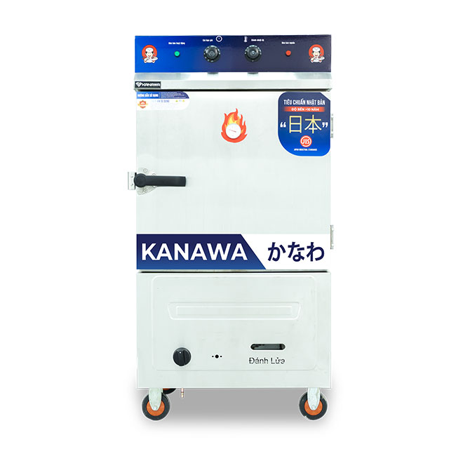 Tủ hấp cơm 6 khay điện gas có điều khiển
