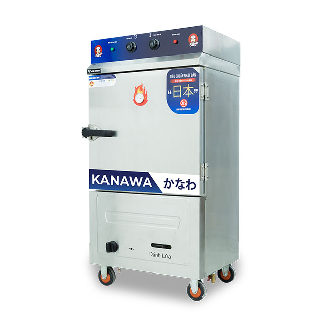 Tủ hấp cơm 6 khay điện gas có điều khiển