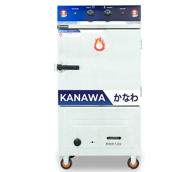 Tủ hấp cơm 6 khay điện gas c&oacute; điều khiển