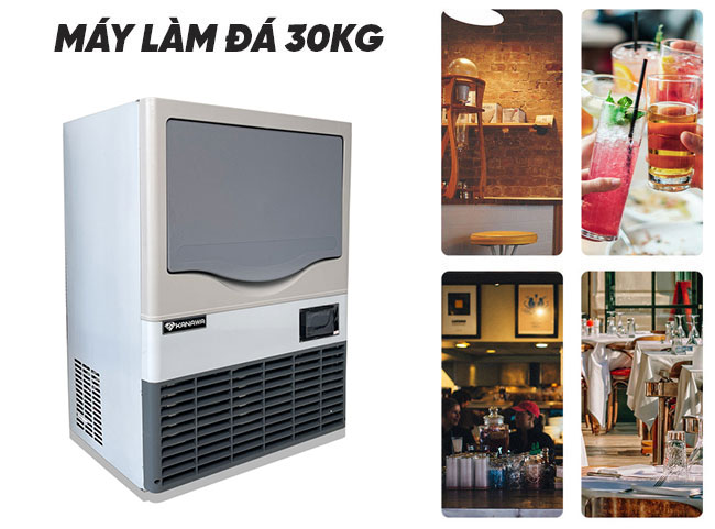 ứng dụng máy làm đá viên 30kg