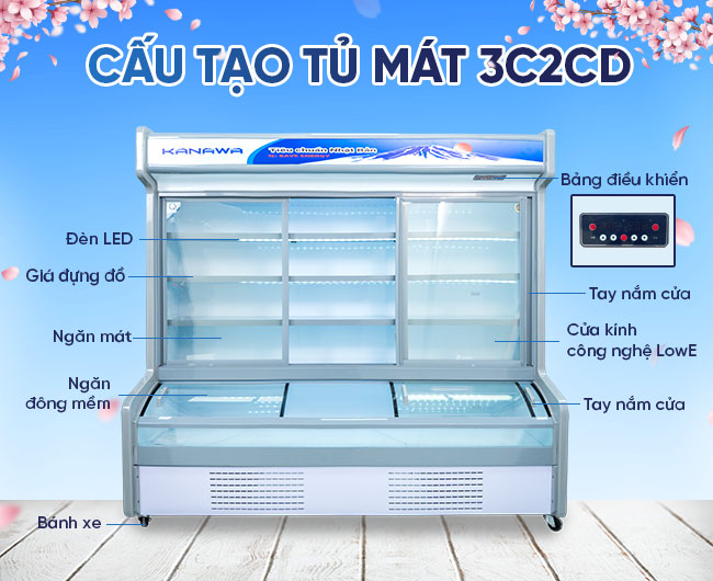Cấu tạo tủ mát 3C2CD
