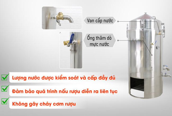 thăm nước và van xả tiện ích