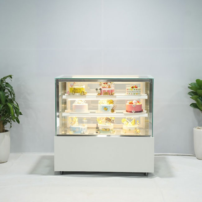 tủ bánh kem 1m2 kính vuông 3T