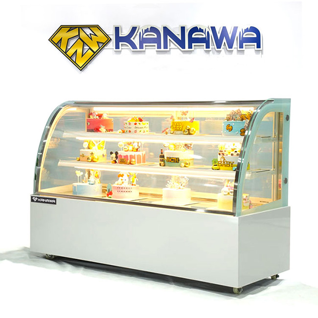 Tủ bánh kem 1m8 kính cong 3 tầng TBK3T-1.8C