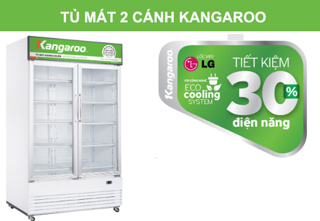 tủ mát 2 cánh kangaroo