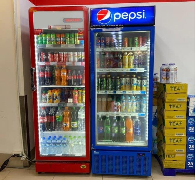 tủ mát pepsi 600L làm lạnh nhanh