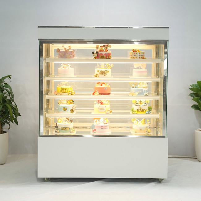tủ trưng bày bánh kem 5 tầng 1m5