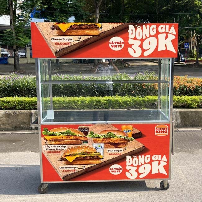 xe bánh mì hamburger đồng giá 39K