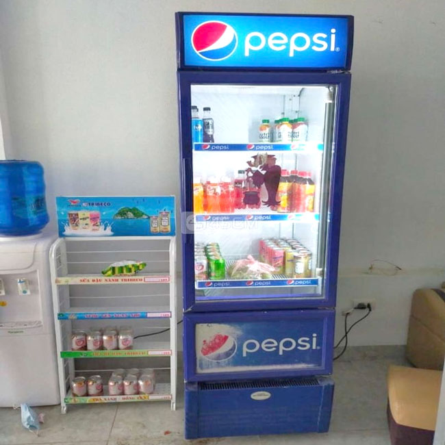 ứng dụng tủ mát pepsi 450l