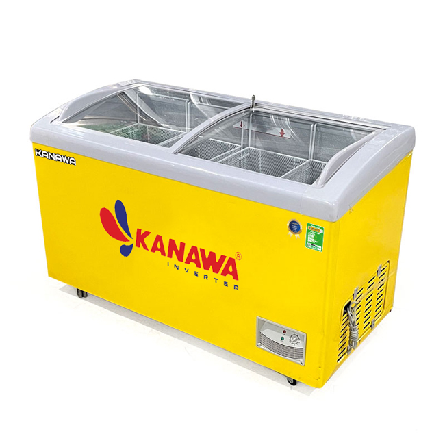 Tủ đông nằm 2 cánh kính 400L dài 1m4 KW-CN1400